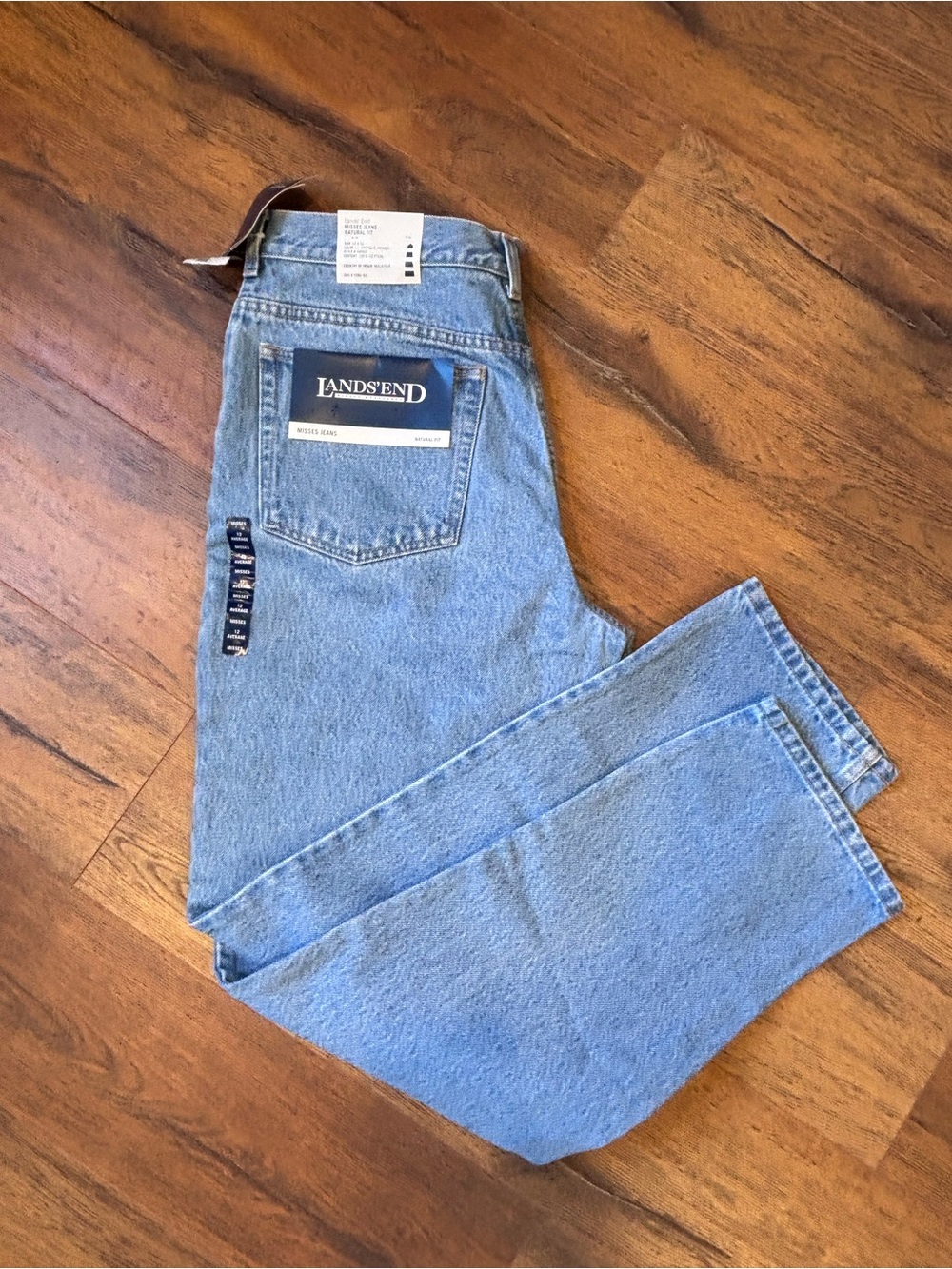 Lands' End Women's High Rise Light Blue Denim Jeans